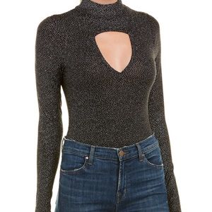 CHASER bodysuit black and sparkles! Holiday ready!